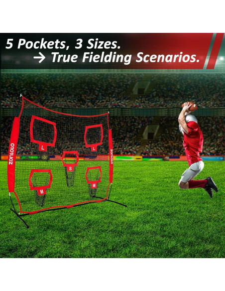 Red de Lanzamiento de Fútbol Zonlolo 2.13x2.13m con 5 Objetivos