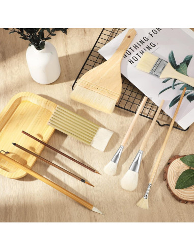 Juego de Pinceles Geelin 9 Piezas para Pintura Acrílica