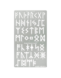 Plantilla de Metal Wicca Aleks Melnyk 20 mm Runas Futhark