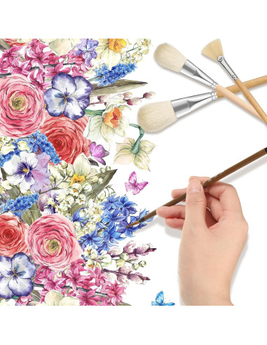 Juego de Pinceles Geelin 9 Piezas para Pintura Acrílica