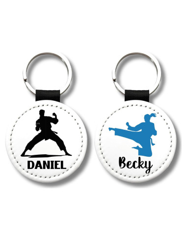 Llave Personalizada de Artes Marciales - Cuero PU 5x5 cm