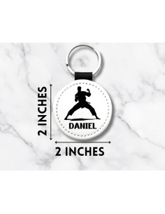 Llave Personalizada de Artes Marciales - Cuero PU 5x5 cm 2