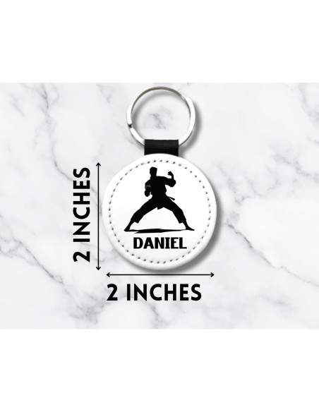 Llave Personalizada de Artes Marciales - Cuero PU 5x5 cm