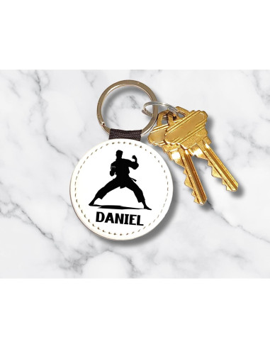 Llave Personalizada de Artes Marciales - Cuero PU 5x5 cm