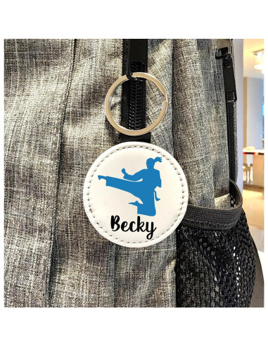 Llave Personalizada de Artes Marciales - Cuero PU 5x5 cm