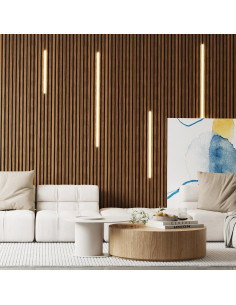 Paneles Acústicos de Madera Nuez 121.92x60.96 cm - Paquete de 2 2