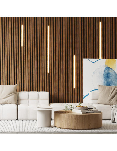 Paneles Acústicos de Madera Nuez 121.92x60.96 cm - Paquete de 2