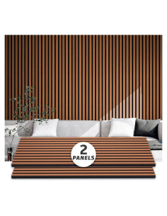 Paneles Acústicos de Madera MIWALLDE 121.92x60.96 cm 2 Piezas