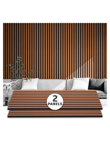 Paneles Acústicos de Madera MIWALLDE 121.92x60.96 cm 2 Piezas