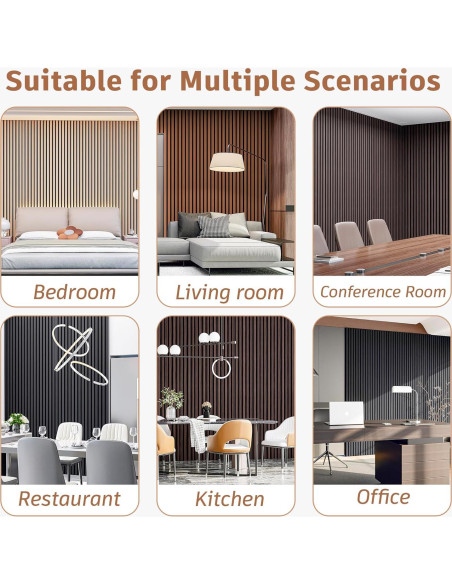 Paneles Acústicos de Madera MIWALLDE 121.92x60.96 cm 2 Piezas