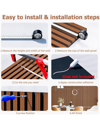 Paneles Acústicos de Madera MIWALLDE 121.92x60.96 cm 2 Piezas