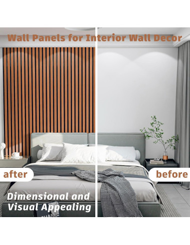 Paneles Acústicos de Madera MIWALLDE 121.92x60.96 cm 2 Piezas