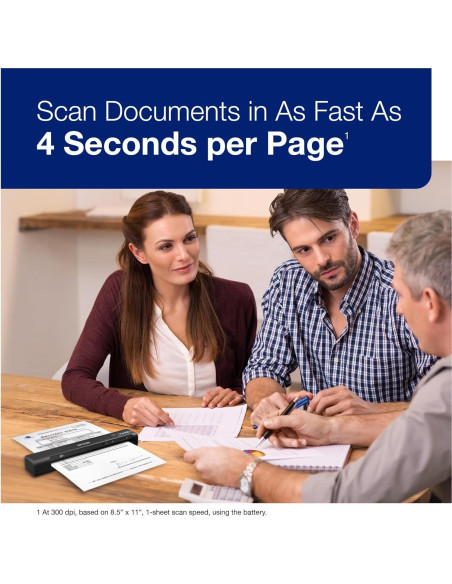 Escáner portátil inalámbrico Epson WorkForce ES-60W 27.2x4.6cm