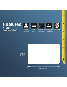 BETCKEY Etiquetas de Envío Naranja 62mm x 100mm para Brother DK-1202 2