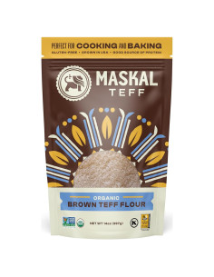Harina de Teff Marrón Orgánica Maskal 396g Sin Gluten