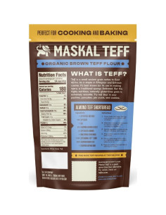 Harina de Teff Marrón Orgánica Maskal 396g Sin Gluten 2