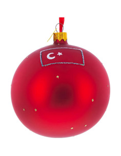 Adorno Navideño de Cristal 10 cm BestPysanky Mezquita Azul 2