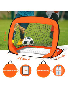 Portería de Fútbol Plegable YUUKILAX 1.0x0.7m Portátil 2