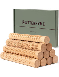 Juego de 10 Rodillos Texturizados Potterhyme para Cerámica 2