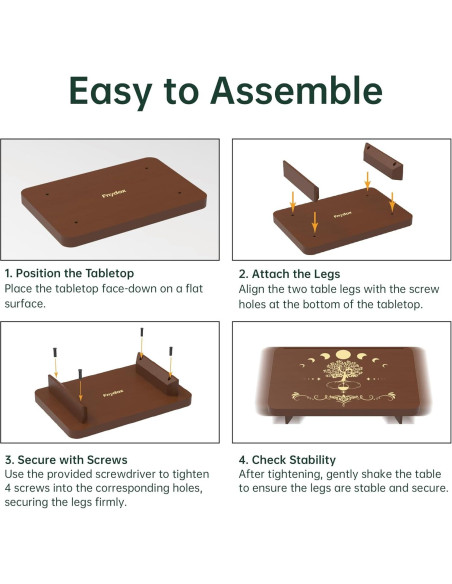 Mesa de Altar de Madera FNYDOX con Soporte para Tarot 30x20 cm