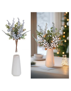 Ramo Floral Artificial de Navidad Blosmon con Jarrón 36.8 cm