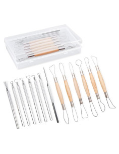 Kit de herramientas de escultura de arcilla 14 piezas Augernis