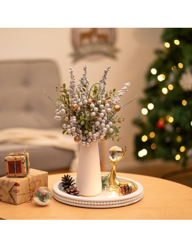 Ramo Floral Artificial de Navidad Blosmon con Jarrón 36.8 cm