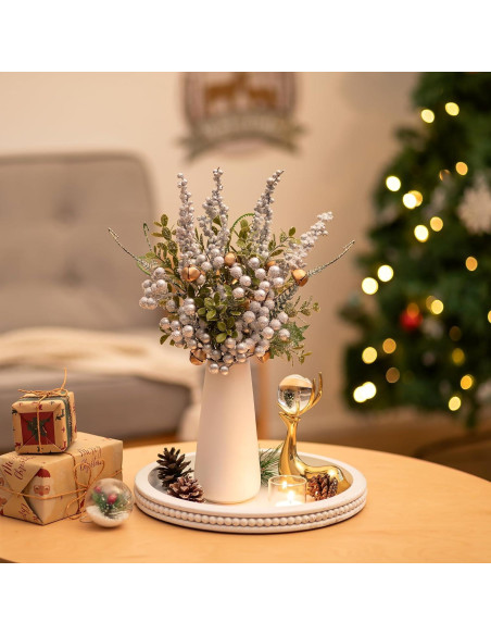 Ramo Floral Artificial de Navidad Blosmon con Jarrón 36.8 cm