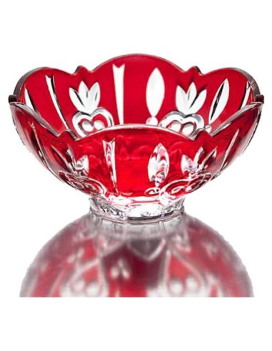 Plato de Dulces de Cristal Studio Silversmiths Rojo 12.7 cm