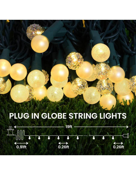 Luces de Cuerda Globo 70 LED Lycklig 5.79m Blanco Cálido