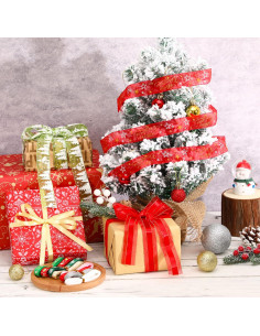 Cintas de Navidad SANNIX 20 Piezas 3 Tamaños 36.576m 2