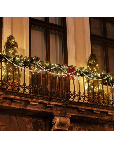 Guirnalda de Perlas de Madera Syhood 4.1m Decoración Rústica