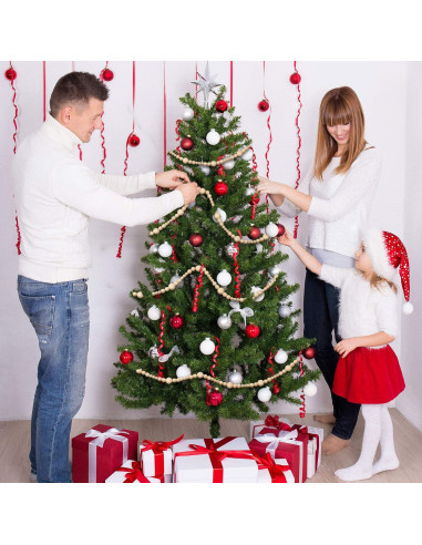 Guirnalda de Perlas de Madera Syhood 4.1m Decoración Rústica