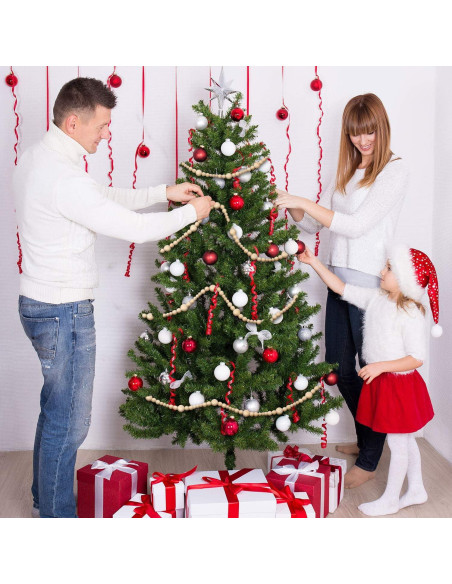 Guirnalda de Perlas de Madera Syhood 4.1m Decoración Rústica