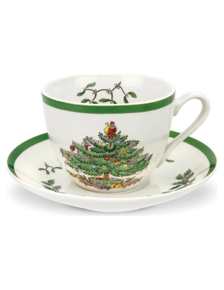 Juego de Taza y Plato de Té Spode Navidad 7 Oz Cerámica