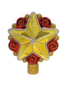Adorno de Navidad Estrella Enrollada Old World 15.88cm Vidrio