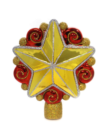 Adorno de Navidad Estrella Enrollada Old World 15.88cm Vidrio