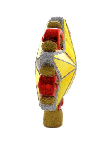 Adorno de Navidad Estrella Enrollada Old World 15.88cm Vidrio