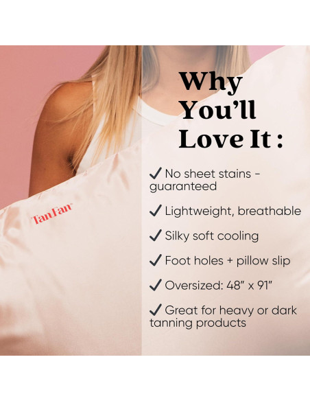 Sleep Sac Autobronceador Tan Fan - Seda 100% Oscuro 229.9x119.9cm