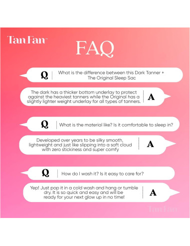 Sleep Sac Autobronceador Tan Fan - Seda 100% Oscuro 229.9x119.9cm
