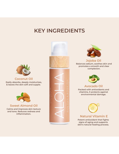 Aceite Bronceador Corporal COCOSOLIS ALOHA 250g - Orgánico