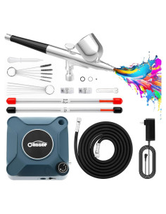 Kit de Aerógrafo Oasser con Compresor 40 PSI 10.5 L/min