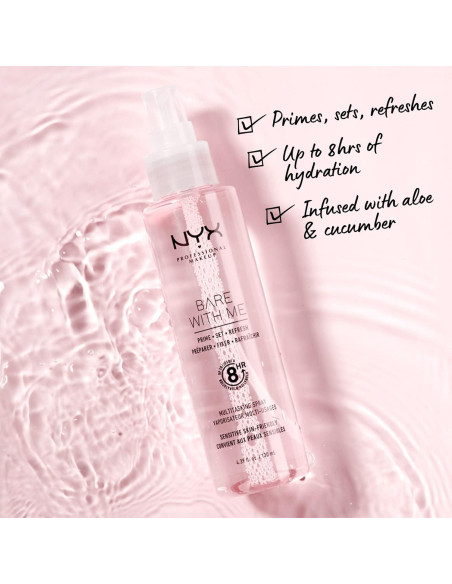 Spray Multitarea NYX Bare With Me - Primer y Fijador Vegano