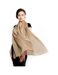 Chal de Chifón de Seda RIIQIICHY para Mujeres 90x180 cm 2