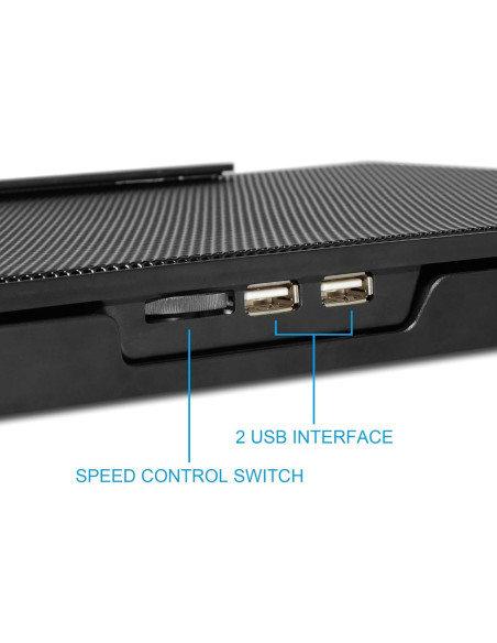 Enfriador de Laptop Xtrempro 11148, 4 Ventiladores LED, 17"