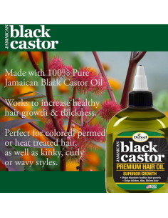 Aceite de Ricino Negro Jamaicano Difeel 200 ml Crecimiento Cabello 2