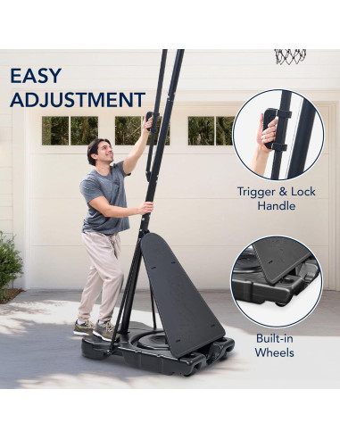 Aro de Baloncesto Ajustable Mejor Opción 1.34-3.05m Portátil