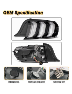 Luces Traseras LED STRAUTOS para Ford Mustang 2018-2022 2