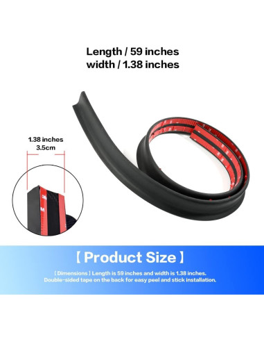 Kit Alerón Trasero Universal Banseko 149.86 cm Negro Mate