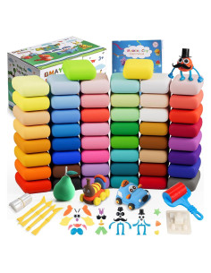 Kit de Arcilla Secada al Aire QMay 50 Colores DIY No Tóxica